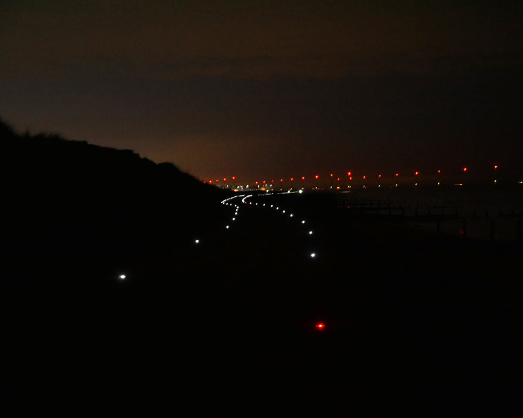 Solar ground lights installed on Redcar sea front